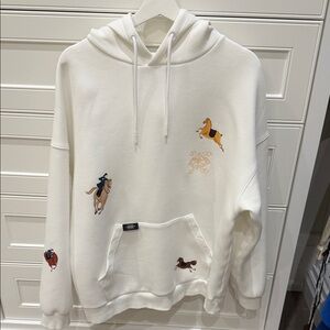 Li-Ning White Hoodie with horse Embroidery men’s XXL